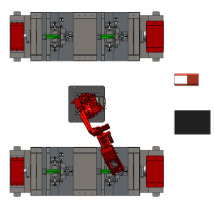 Mig weldling robot layout